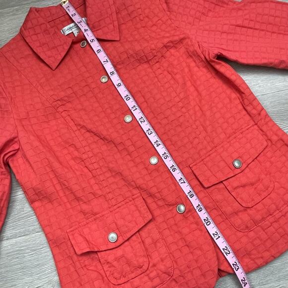 Coldwater Creek orange patterned jacket size P4 - Picture 3 of 7
